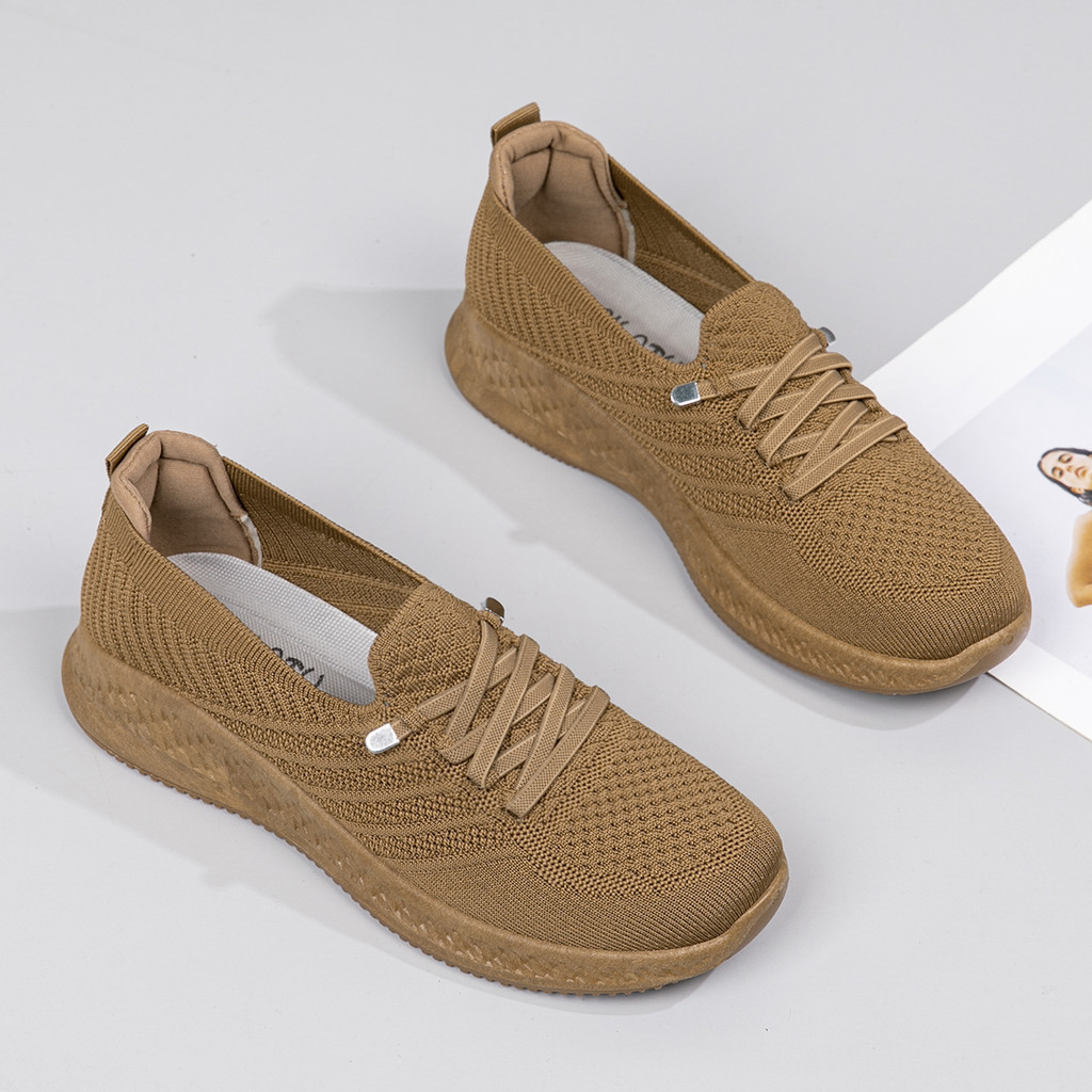SANRIRINTOJAYASHOP Slip On Rajut Wanita SAILATU SL4001-W – Sepatu Santai Ringan & Nyaman (Size 36–40