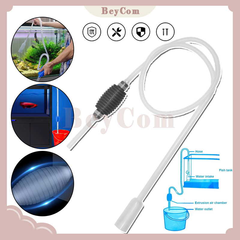 Cleaner Pump Sipon Aquarium 1.7m/Pembersih Air Kotoran Ikan Change Gravel