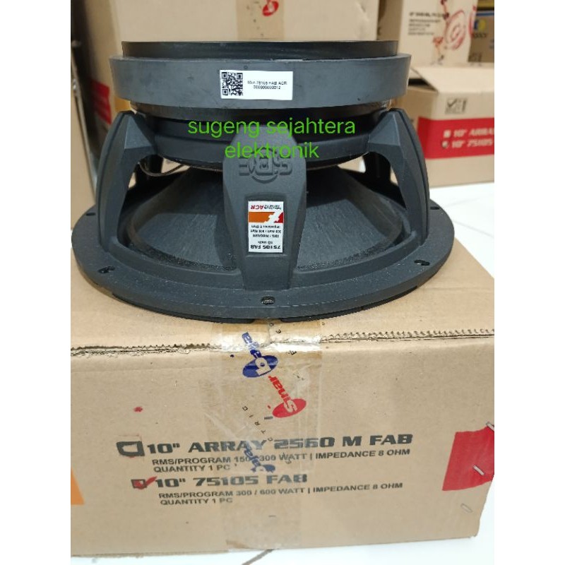 Speaker Fabulous 10 inch 75105 voice coil 75,55mm /3 inch wat 600 Original