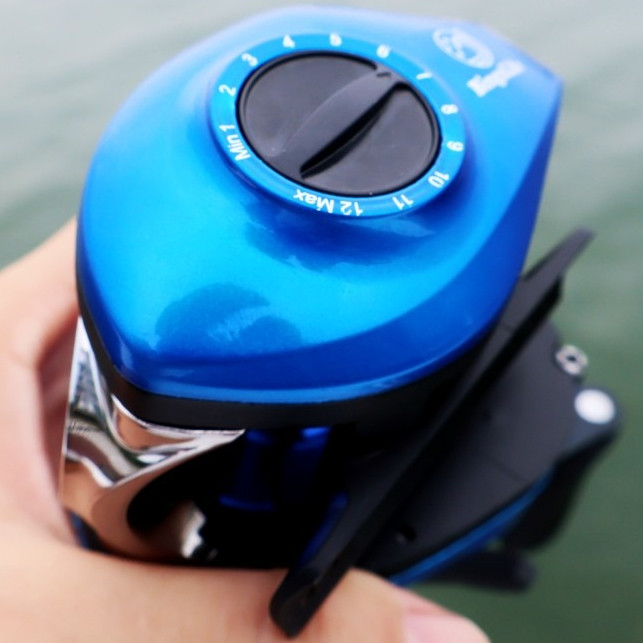 Bingolife Reel Baitcast Biru 8.1:1 Rem Magnet Umpan Mikro Laut