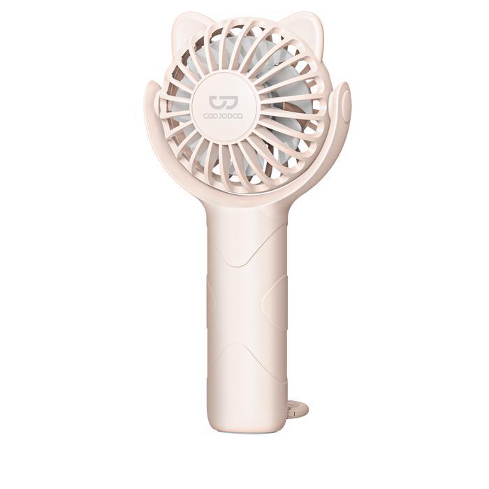 Goojodoq 3000mAh KIPAS ANGIN MINI GENGGAM Cute / Kipas Lipat PORTABLE / Mini Fan - Pink