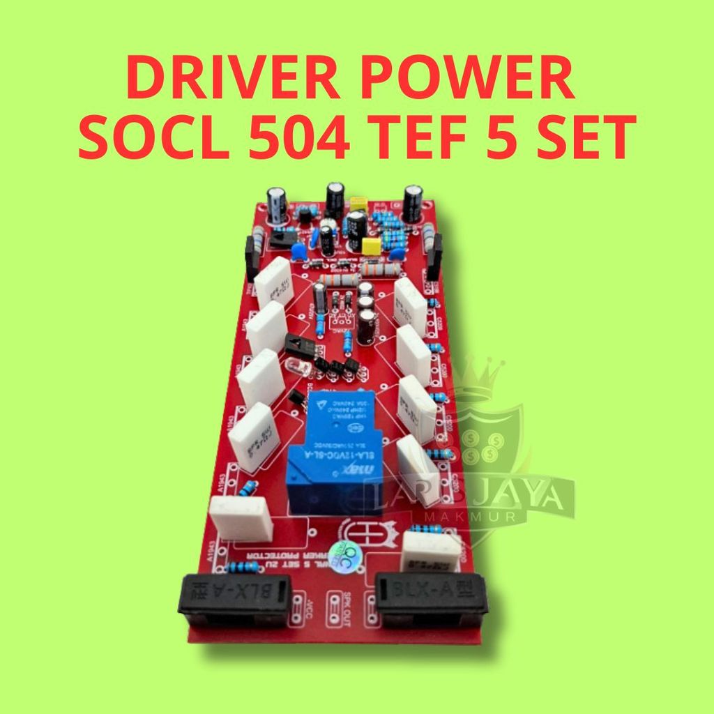 Driver Power Socl 504 Tef 2u 5 Set PCB Plus Protektor Speaker Siap Rakit