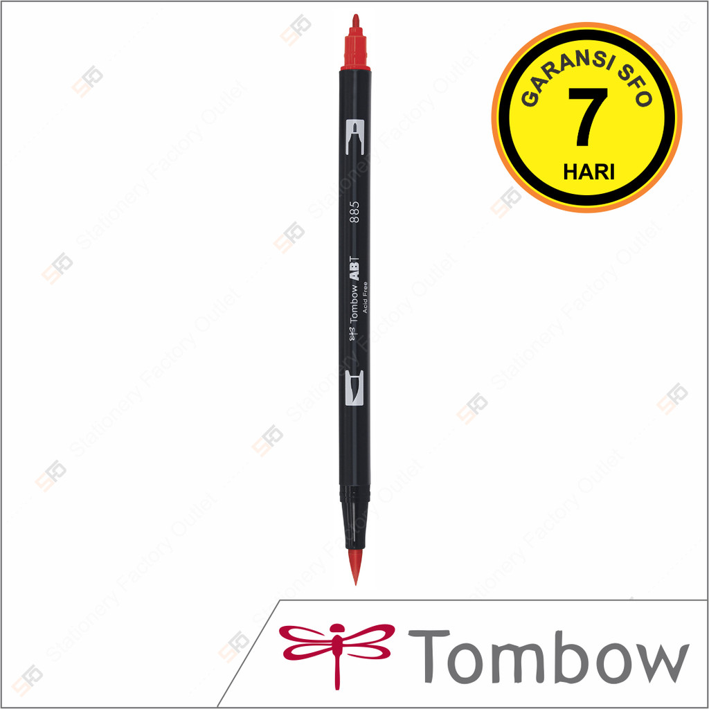 Dual Brush Pen Tombow 815  - Cherry - ABT Satuan