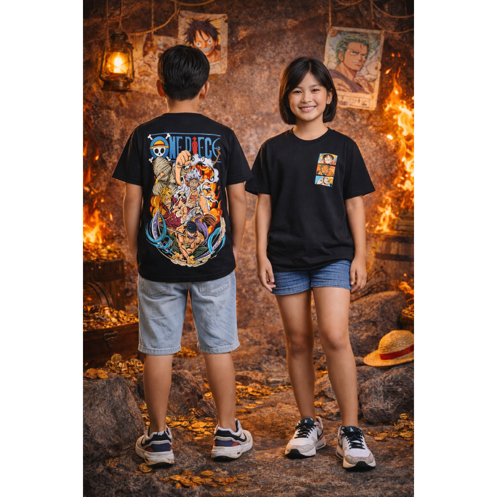 [GBD.KIDS] KAOS ANAK DAN DEWASA ANIME ONE PIECE SANJI LUFFY ZORO BAHAN 100% KATUN PREMIUM