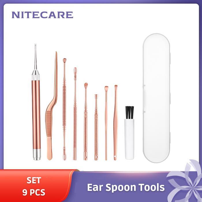 Set Korek Kuping Alat Pembersih Telinga Aman untuk Bayi atau Dewasa - 9 PCS