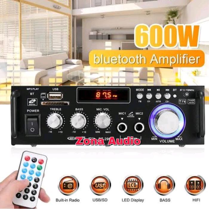 Power Amplifier Karaoke Usb Bluetooth 600 Watt Original - -, -