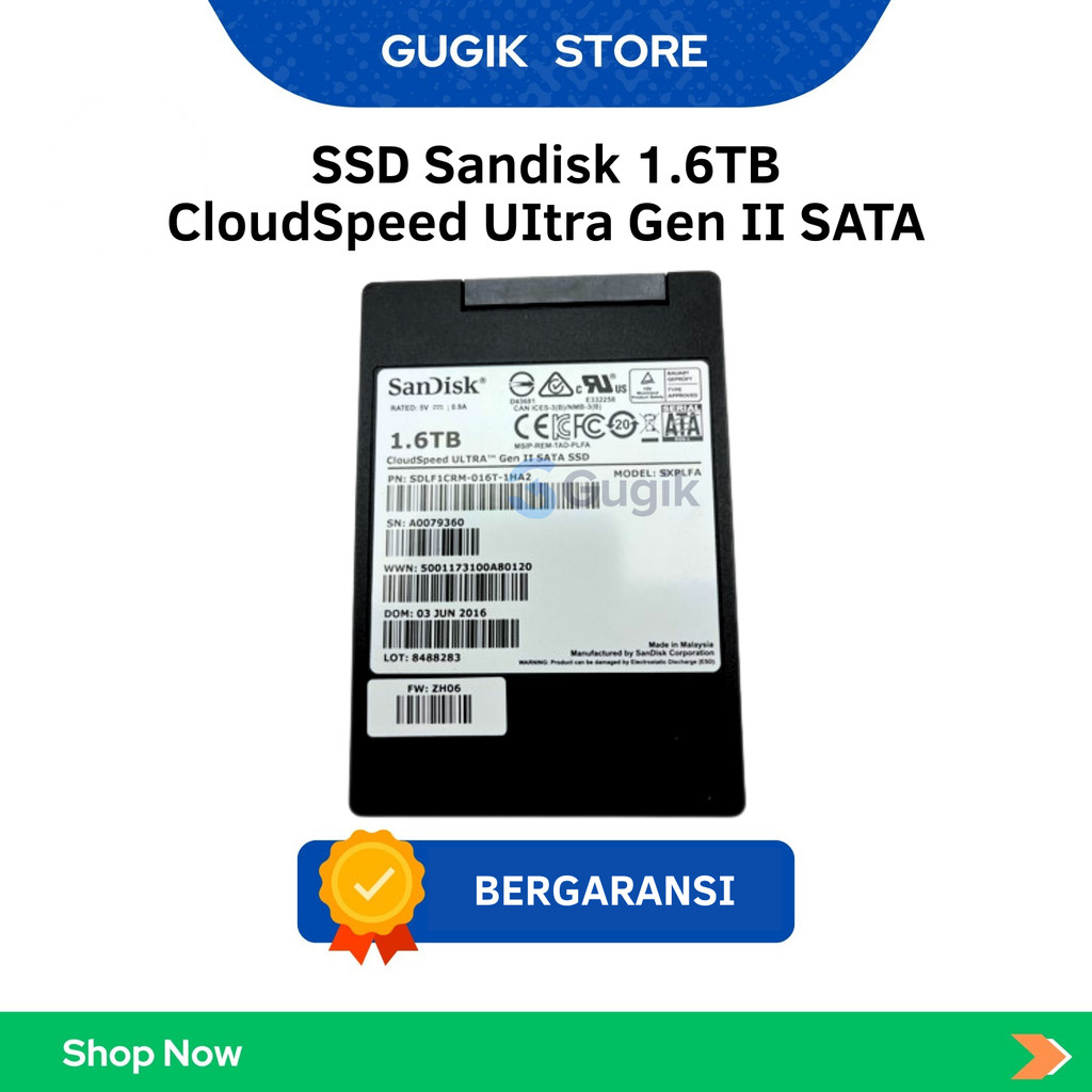 SSD Sandisk 1.6TB CloudSpeed UItra Gen II SATA