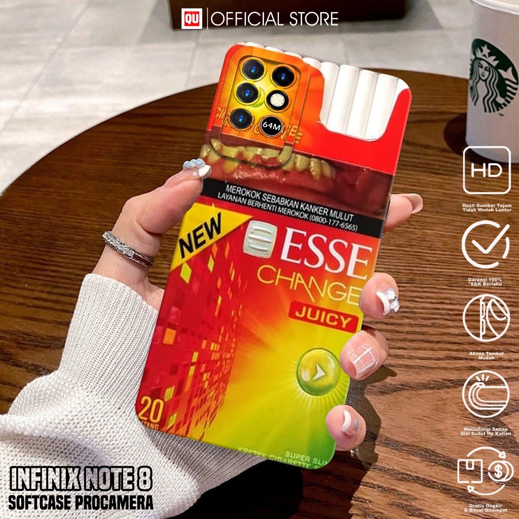 Case Infinix Note 8 - Casing Infinix Note 8 Terbaru Motif ESS - Softcase Hp Infinix Note 8 - Silikon