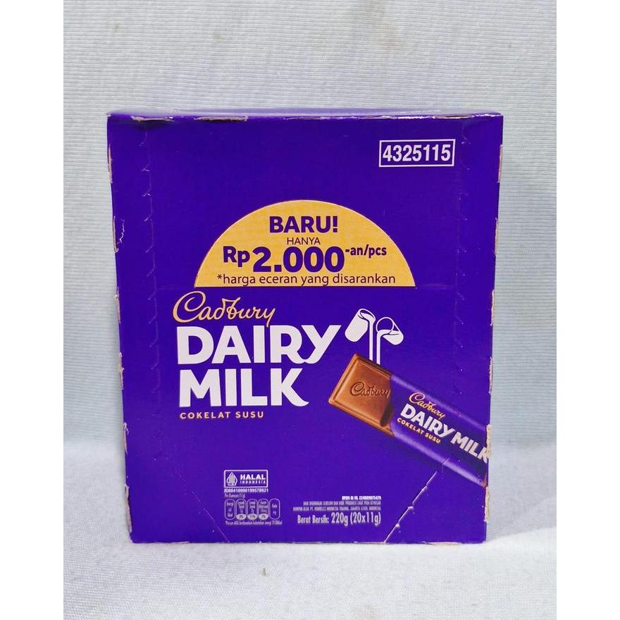 Cadbury Dairy Milk (1 Box isi 20 Pcs) - 1 Box isi 20 Pcs