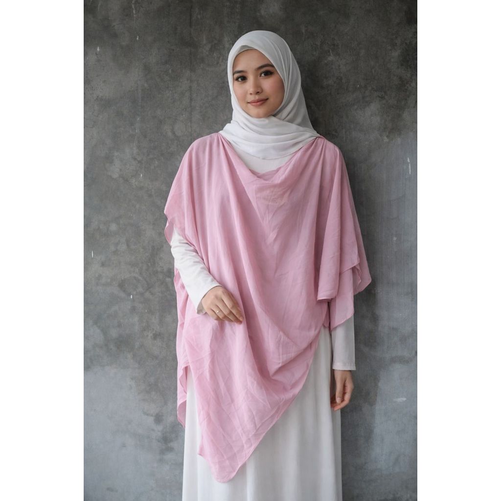 Blouse Wanita Hanna by 3second - Chiffon Wanita - Outer Wanita Muslimah Pink - Blouse Wanita