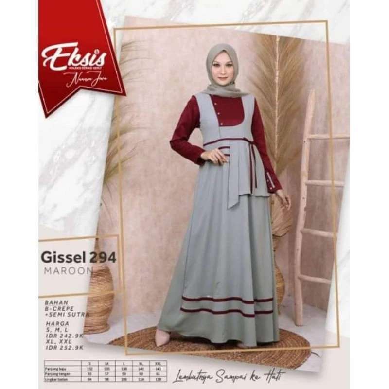 SEPLY GAMIS DEWASA GISSEL 294 MAROON