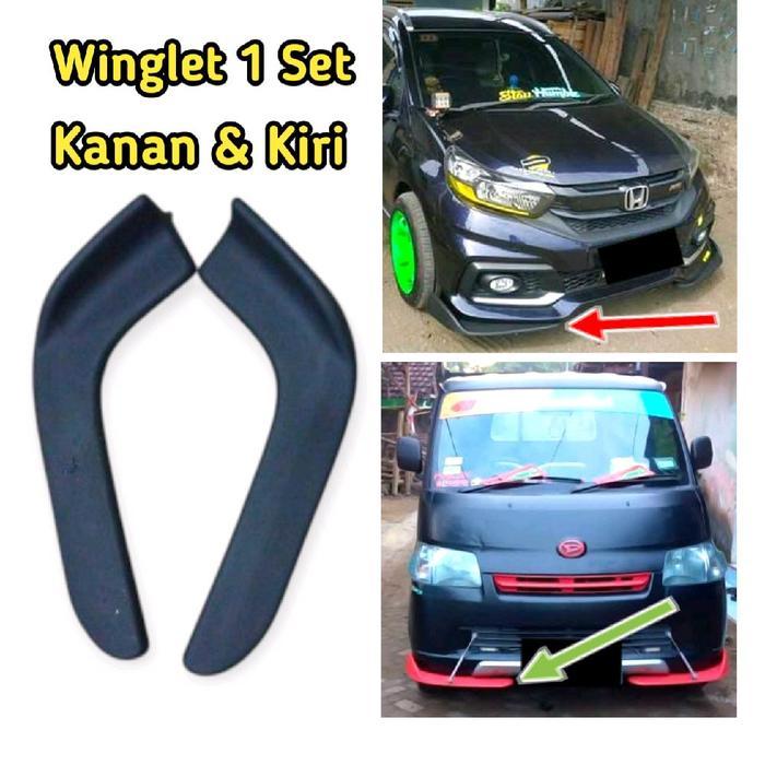 Winglet / variasi winglet bumper mobil / pelindung bumper mobil / winglet universal semua mobil - wa