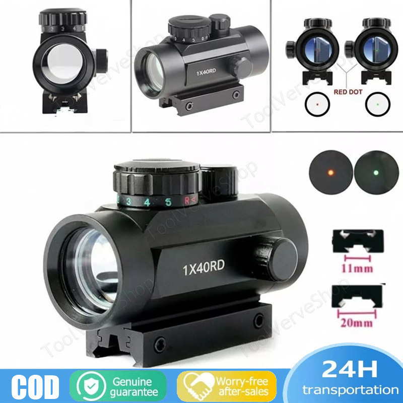 Redot 1x40 Rd Red Dot Busnell Laser Redot Redot Scope Barry Teleskop fokus portabel tahan air / Zoom
