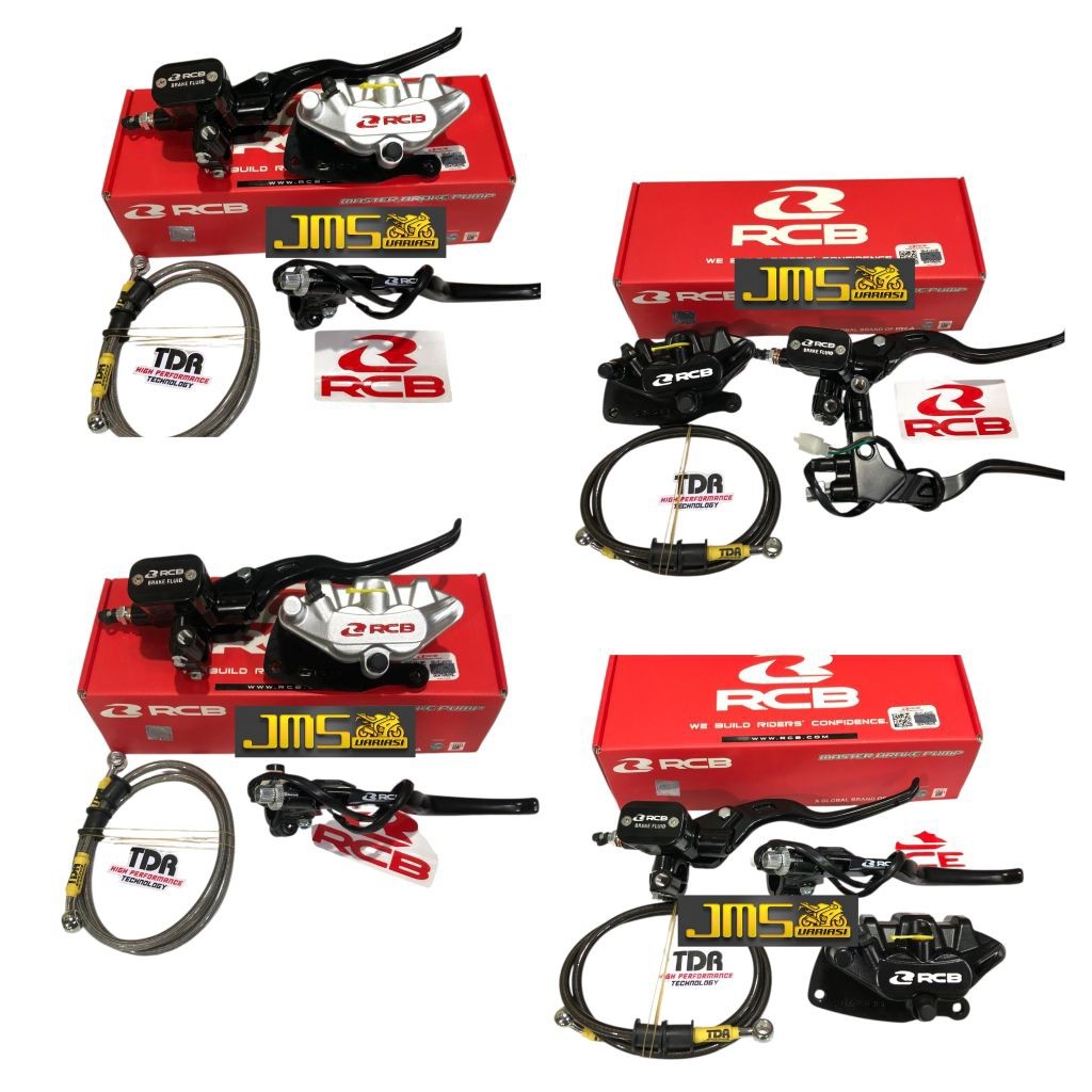 master rem kotak rcb plus handle kopling rcb plus kaliper rcb plus selang tdr 35 inch/90cm silver se
