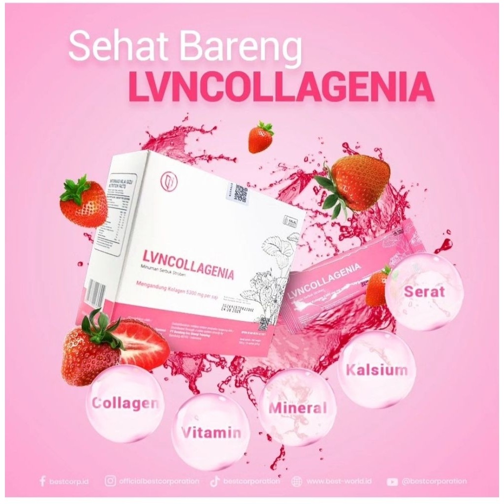 LVN Collagenia Asli | Collagen Untuk Kulit Glowing & Awet Muda | Ready Stock