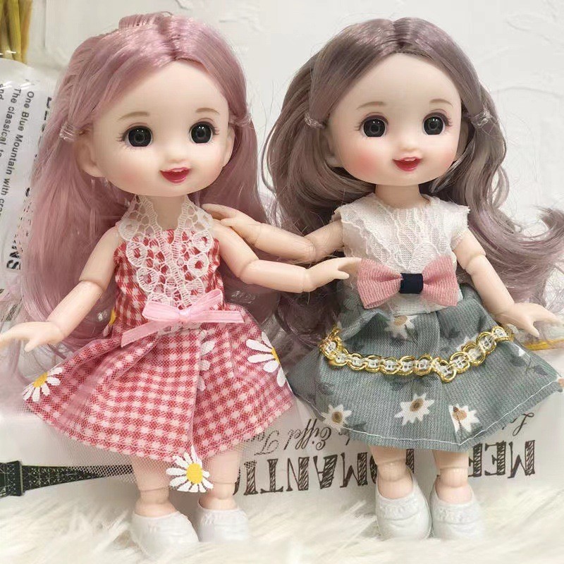 BESTPROMO 17cm boneka yuna BJD Doll Toys Sendi fleksibel Princess Girls Mini Cute Hadiah buat cewek