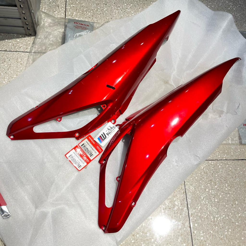 BODY SAMPING BELAKANG KANAN KIRI SUPRA X 125 X125 OLD LAMA BATMAN DOUBLE DISK DD MERAH MARON CANDY O