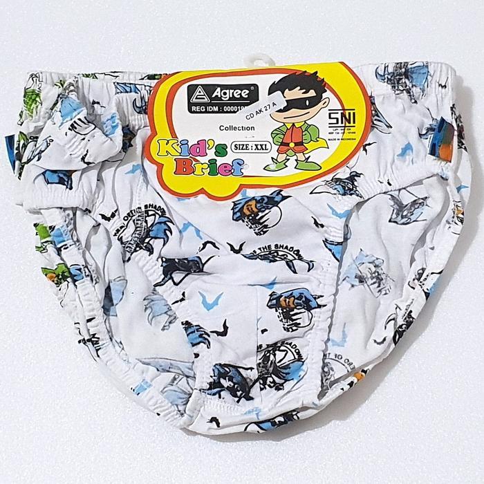 [3PCS] Celana Dalam Anak cowok BATMAN | Celana Dalam Agree Kids |  CD Agree Anak PUTIH FULL PRINT - 