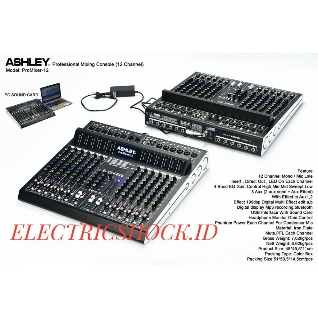 MIXER ASHLEY PROMIXER 12 / PRO MIXER 12 ORIGINAL 12CHANNEL