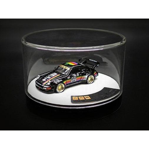 PGM PORSCHE RWB 964 BLACK APPLE LIVERY LUXURY ROUND VERSION DIECAST SKALA 64