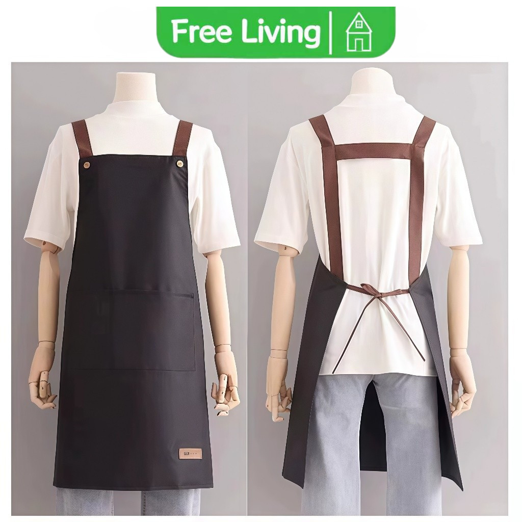 Apron Polos Celemek Koki Chef Pria Wanita/Apron waterproof celemek masak anti air Pria Wanita Chef P