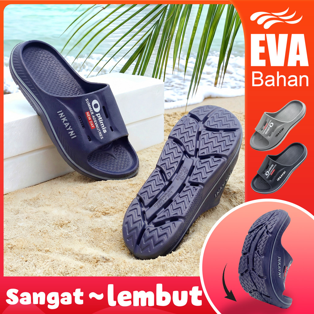 Inkayni Sandal Pria Keren Distro Pria Sandal Pria Karet Empuk Anti Slip Sandal Full Karet Sandal Kar