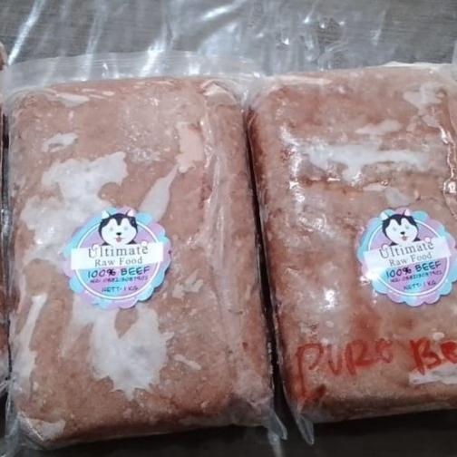 Dog Raw Food BEEF Sapi beku makanan anjing 1 kg
