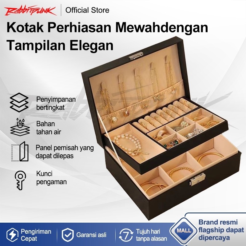 Kotak Perhiasan Jewelry Box Display Penyimpanan Anting rak Kotak Tempat Perhiasan Kotak Cincin Kalun