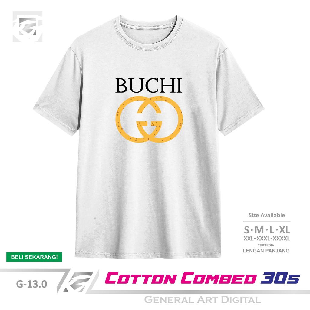 Baju Kaos Plesetan Brand Buchi T-Shirt Pria Wanita Kaos Plesetan Keren