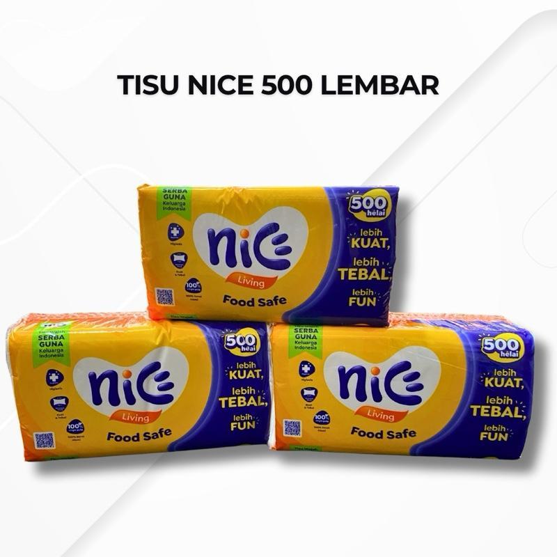 SGB TISSUE NICE 500 HELAI / TISU SERBAGUNA NICE LIVING 250 SHEETS 2 PLY KEMASAN BARU FOOD SAFE