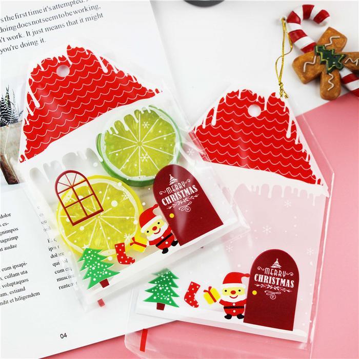 (50LEMBAR) Plastik Natal / Plastik Cookies Natal/ Kemasan Cookies Nata