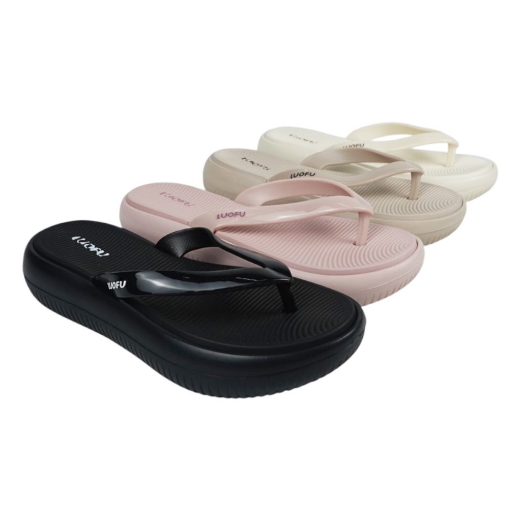 LUOFU ORIGINALS Sendal Jepit Karet Jelly Wanita Eva E7204-JP4C  [E01]