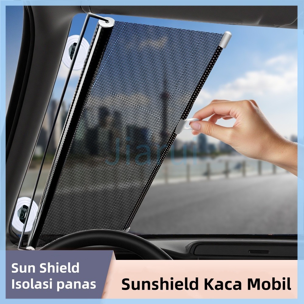 Jiarui Sun Shield / Pelindung Panas Kaca Tirai Mobil Model Roll Gulung / Tirai Mobil Kaca Samping / 