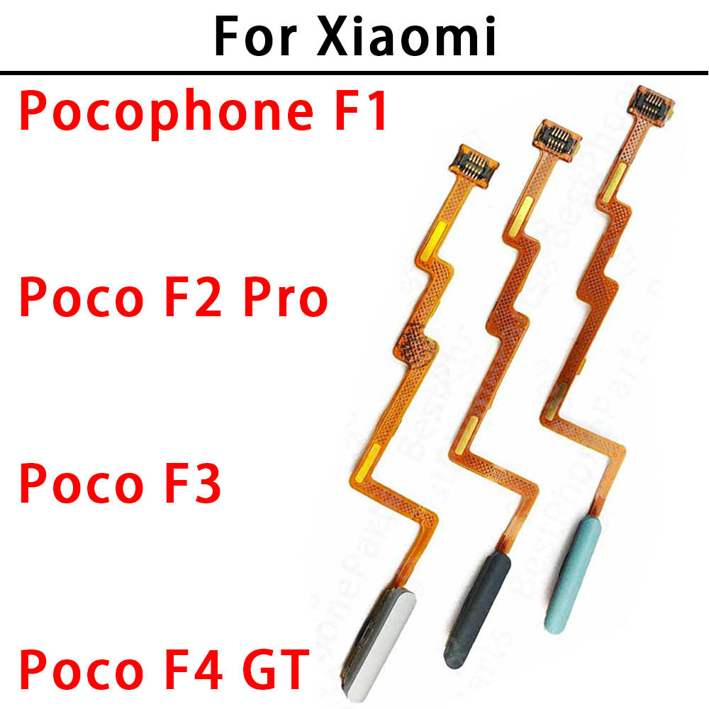 Fingerprint For Xiaomi Pocop F1 F2 Pro F3 F4 GT Finger print sensor home button ribbon flex cable Re