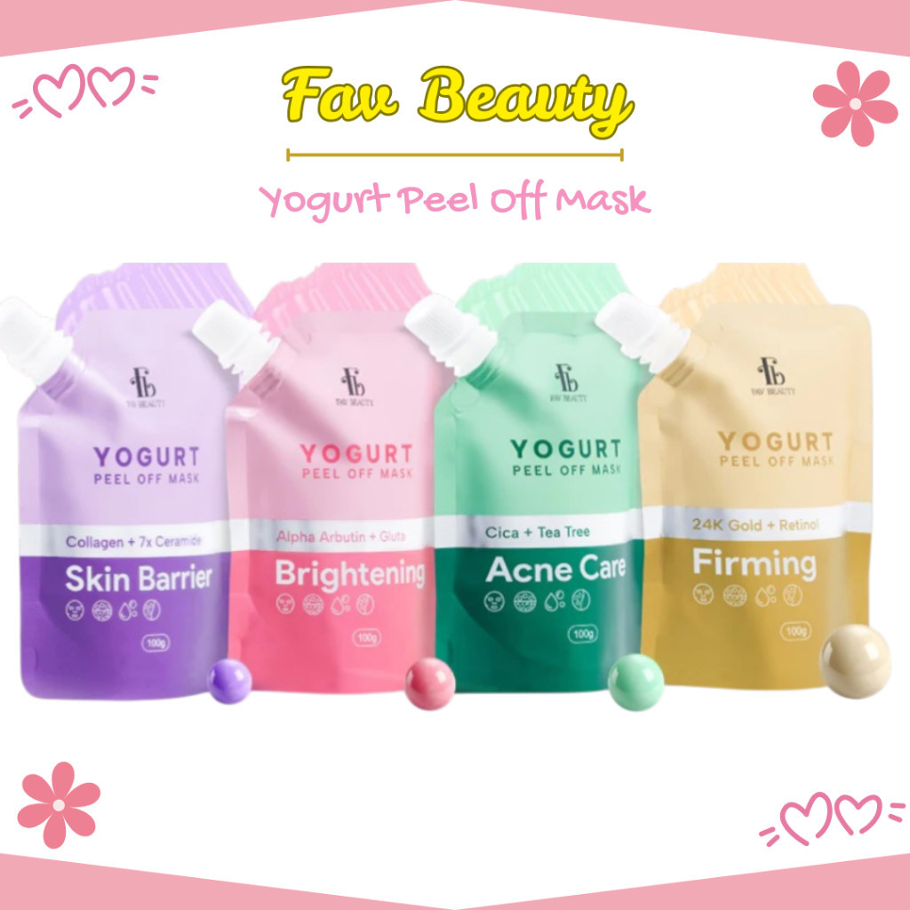 Fav Beauty Yogurt Peel Off Mask 100g and 50g/Masker Wajah