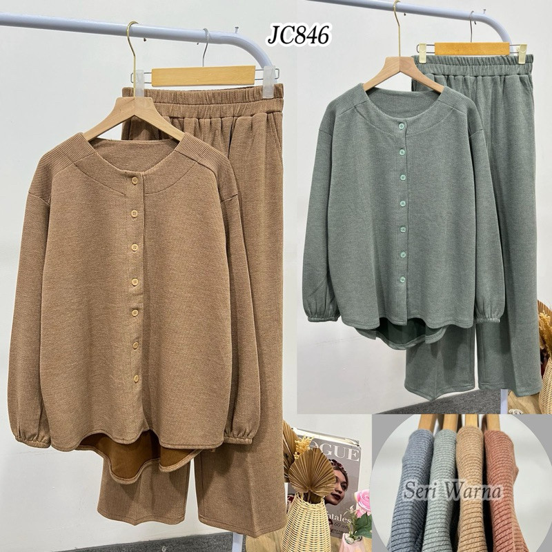 JONSTORE LIKE&BUY Oneset Aurel Stelan knit busui frendly || set rok busui knit