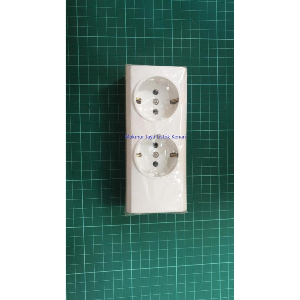BROCO STOP KONTAK BROCO 2 3 4 5 6 LUBANG / TERMINAL / COLOKAN LISTRIK - 2 Lubang