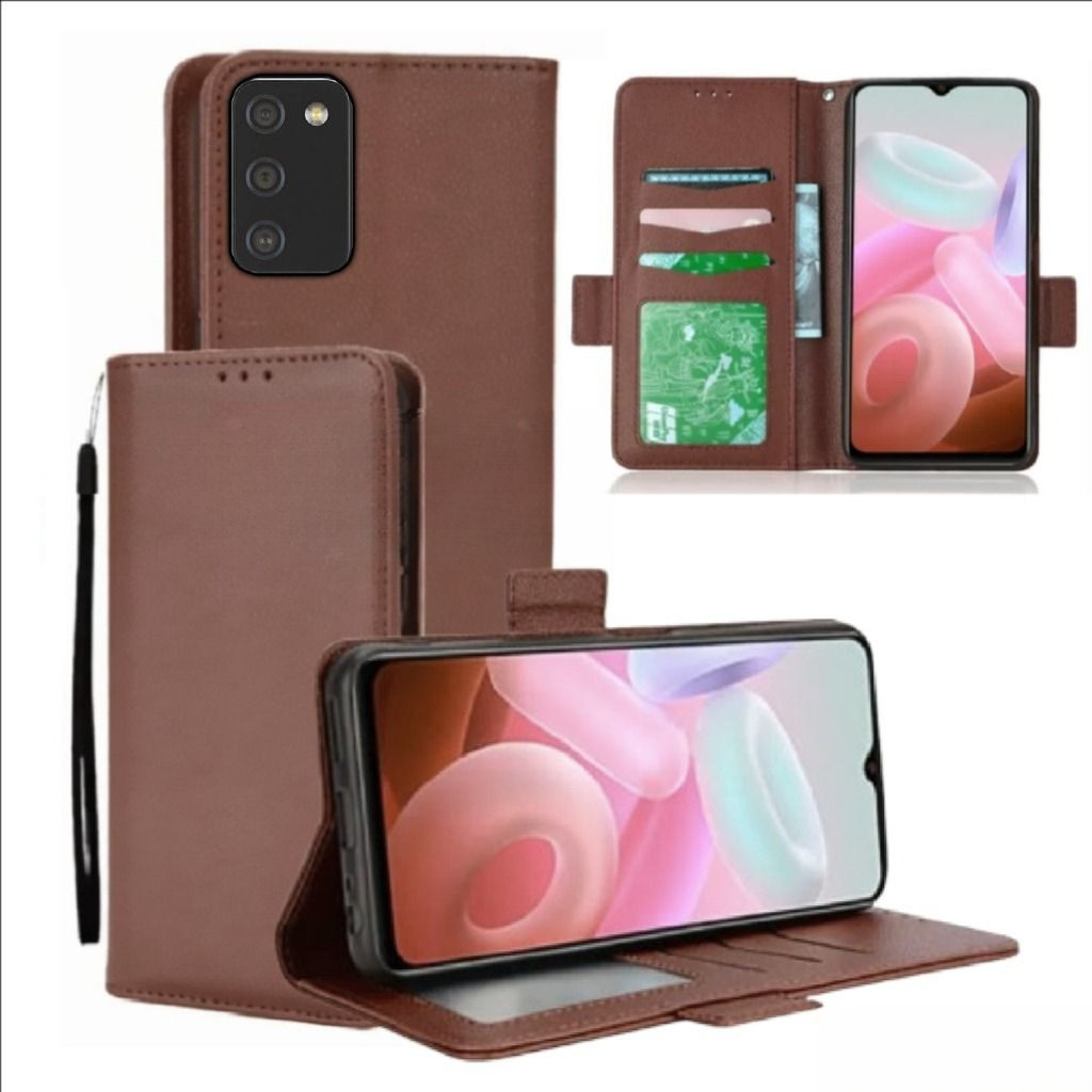 Case Dompet Hp Samsung A02s Case Dompet Casing Hp Flip Kulit Case Wallet Leather Cover