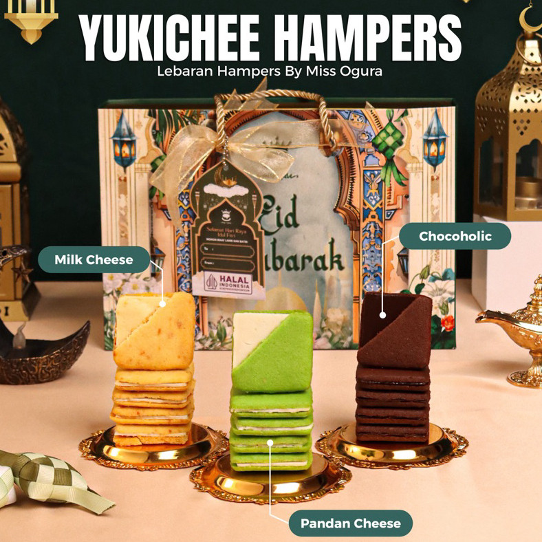 (NOFLY) (Ready Stock) YUKICHEE by Miss Ogura Hampers LEBARAN IDUL FITRI Shiroi Koibito Cookies Milk 