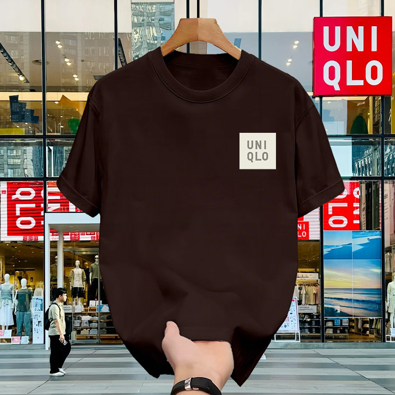 (nujradin) 100% Original - Kaos Cotton 100% Uniqlo Pria Wanita Nyaman Outdoor Indoor