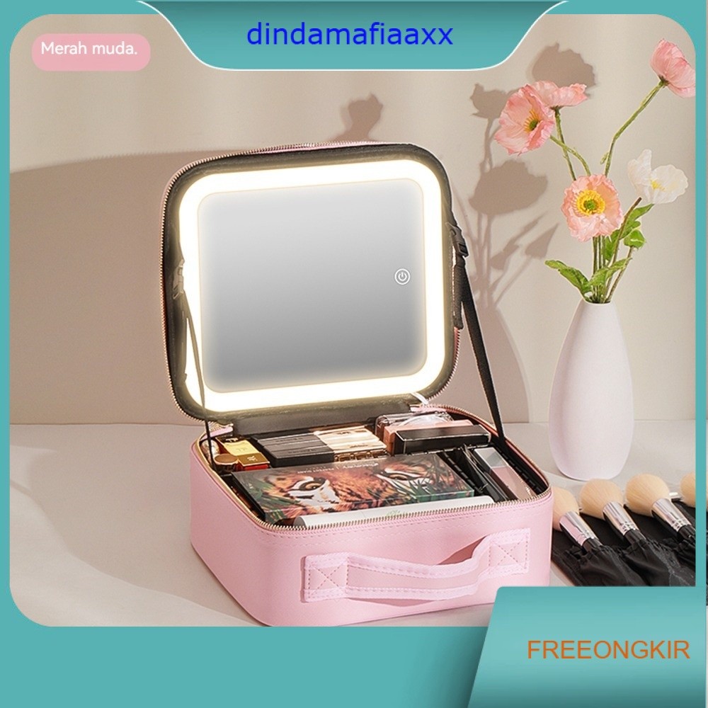 Tas Makeup Lampu / Beauty Case LED Bag Mua / Full Mirror Tas Makeup Lampu / LED Makeupartist Bag MUA