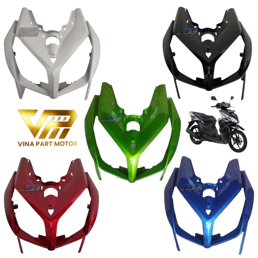 Cover front bodi panel tameng lampu depan Vario techno 110 karbu KVBN 2009 - 2013