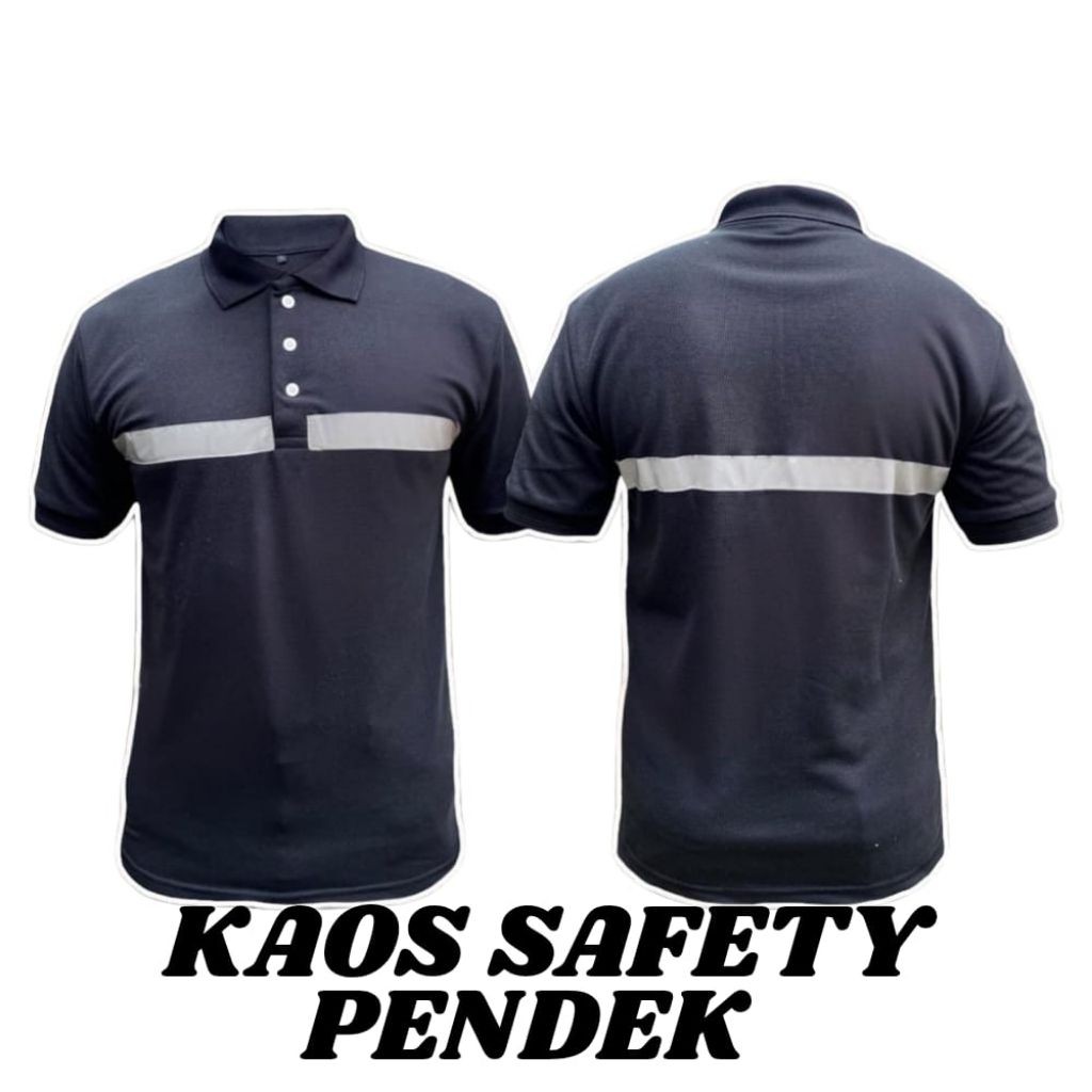 KAOS POLO SAFETY LENGAN PENDEK/PAKEAN KERJA SAFETY MODEL KAOS POLO/Kaos Kerah Lengan Pendek