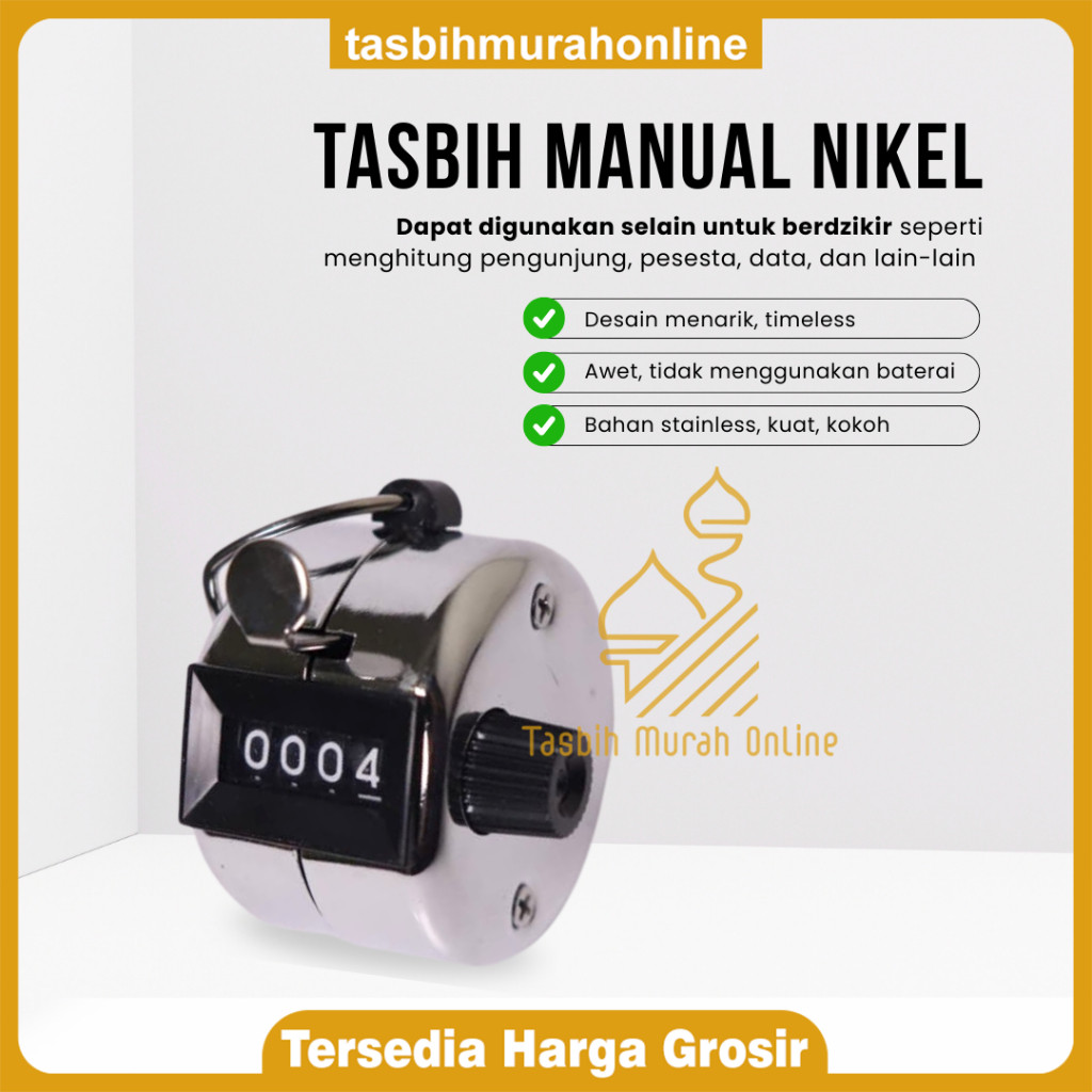 ANMA - Tasbih Manual / Tally Counter Manual Nikel terbaru