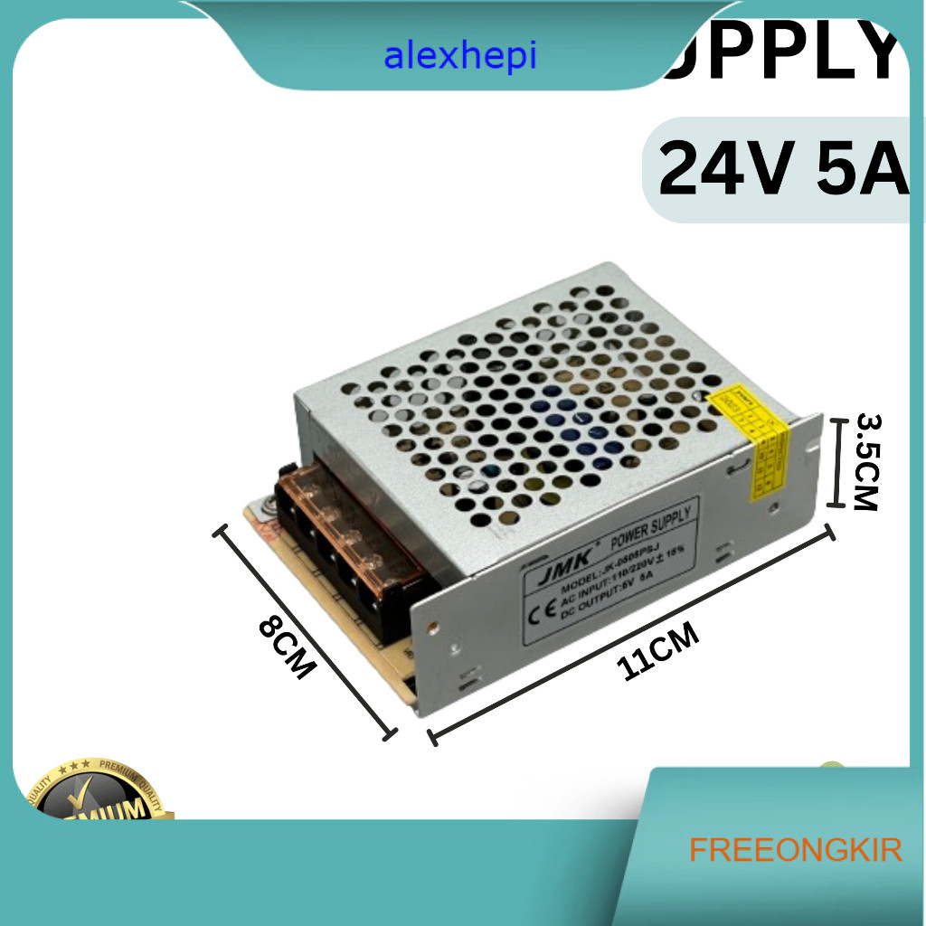 Power Supply 24V 5A / 24V 10A Adaptor Elektronik Laptop Trafo Switching DC 24V-5A / 24V-10A untuk CC