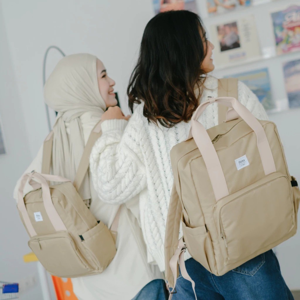 FLICKA JOGJA - NOLAN BACKPACK LARGE - BACKPACK TAS RANSEL SERBAGUNA TAS SEKOLAH KULIAH KERJA TRAVEL 