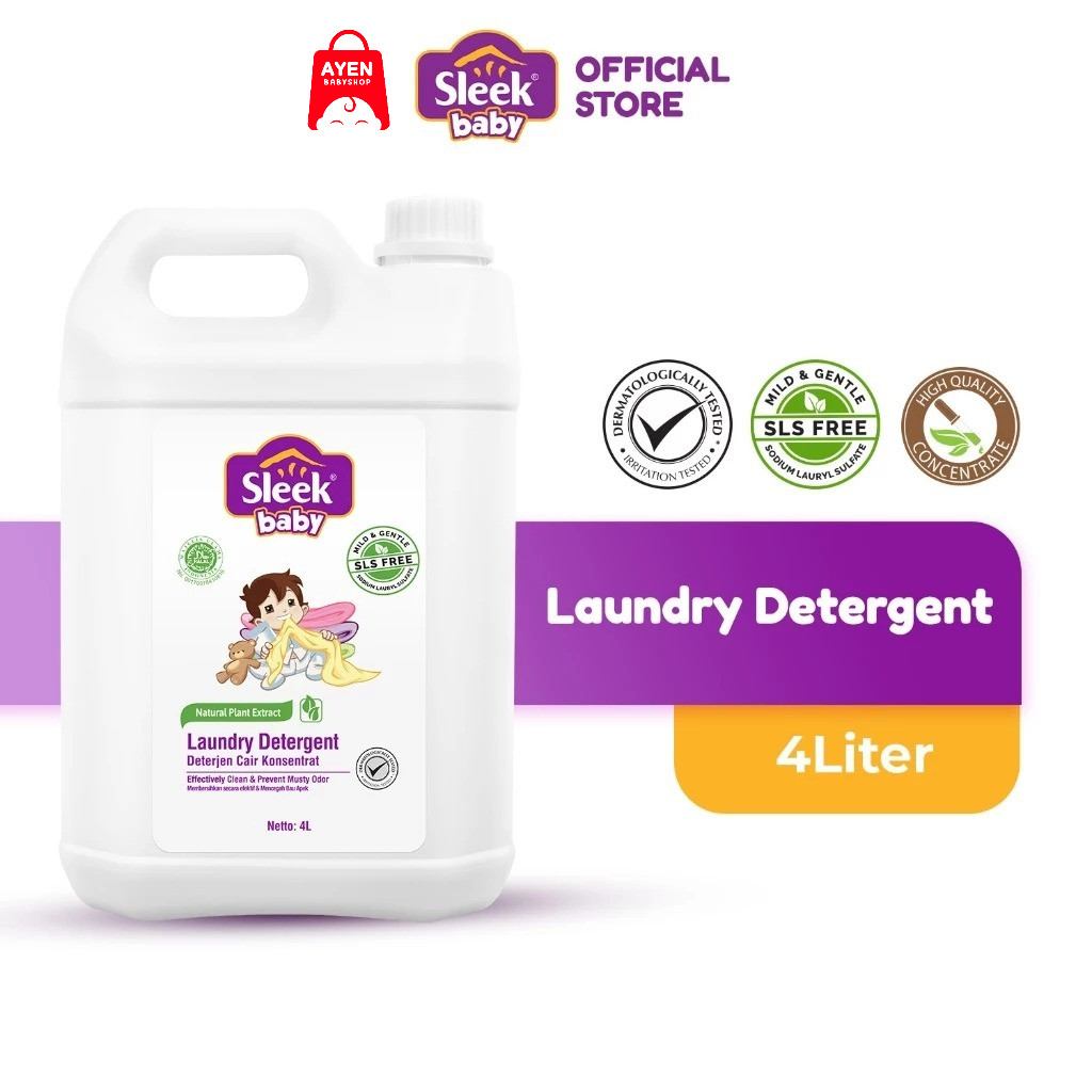 Sleek Baby Laundry Detergent Botol || Detergent Laundry Sleek Baby 4 Liter