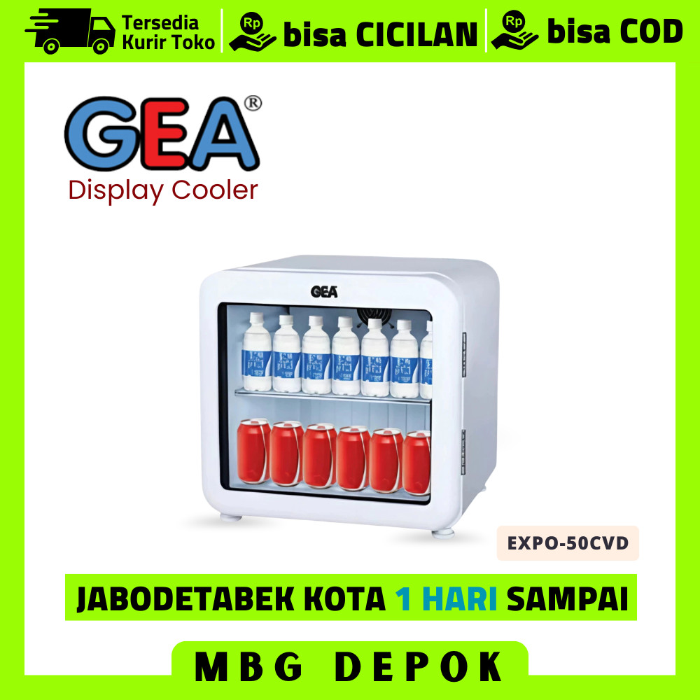 Gea EXPO-50CVD Showcase Freezer Display Cooler Mini Curved Glass 50 Liter