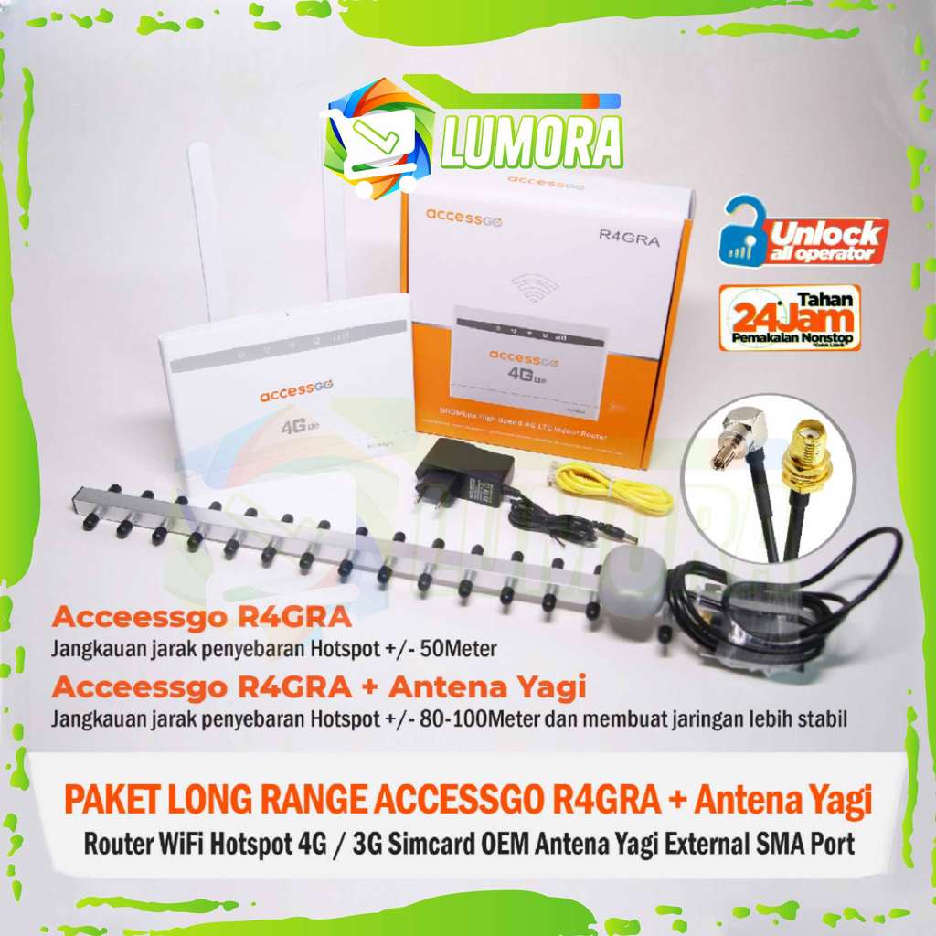 AccessGo Paket Antena dan Router 4G