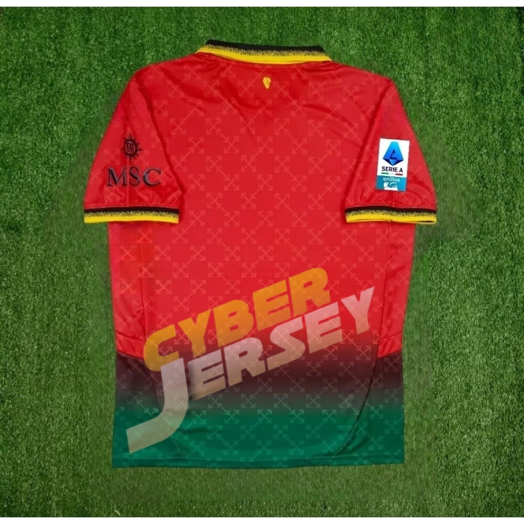 JERSEY BOLA MILAN OFF WHITE MERAH 2025 2026 TOP QUALITY  BAJU SEPAKBOLA